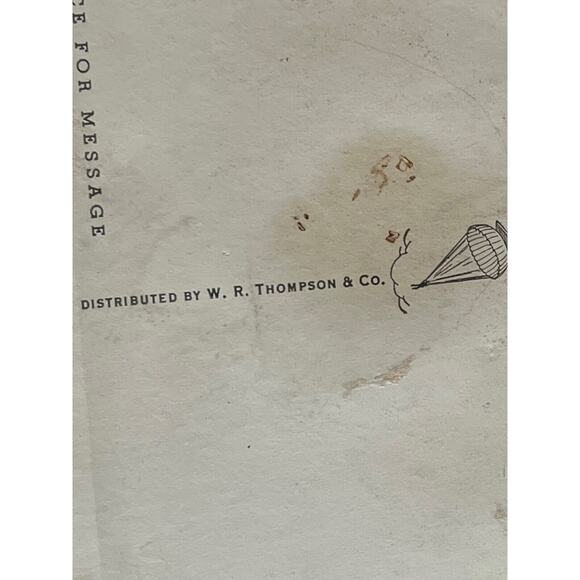 Vtg WWII Postcard Ephemera WR Thompson Paratrooper No 1670 US Army Signal Corps - Picture 10 of 10